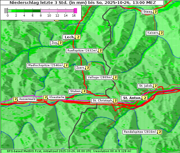 Niederschlag, 26. 10. 2025